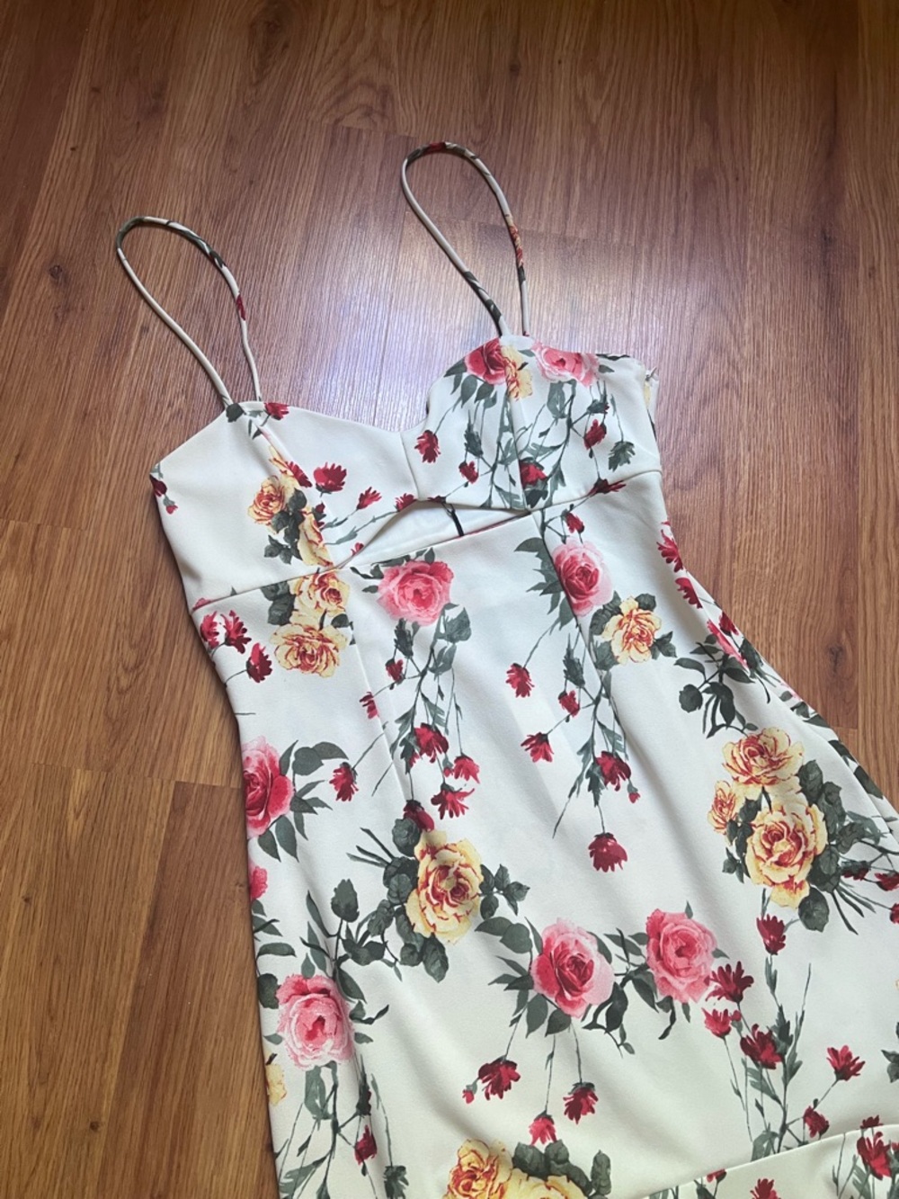 NWT Elegant Floral Mermaid Midi Dress - Picture 2 of 15